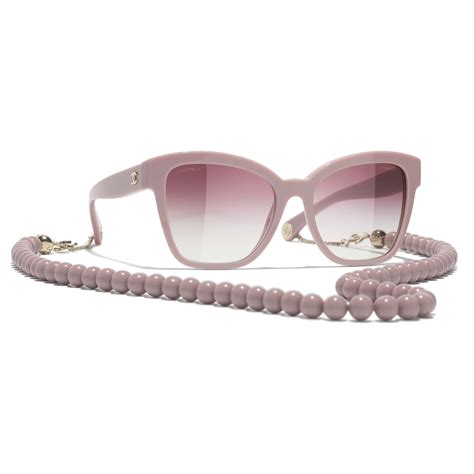 chanel pink and black sunglasses